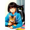 Nft kediler ve çocuklar illustrasyon çizim fotoğrafı
