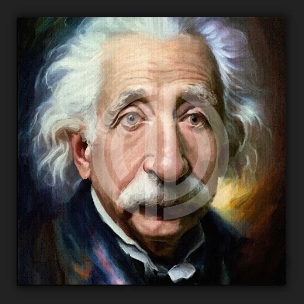 Nft albert einstein yağlı boya tablo fotoğrafı