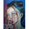 Telifsiz nft avatar yağlı boya kadın profil fotoğrafı