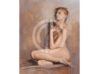 Seksi kadın çıplak yağlı boya nü telifsiz görsel