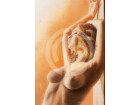 Yağlı boya nü tablo kadın vücudu naked fotoğraf