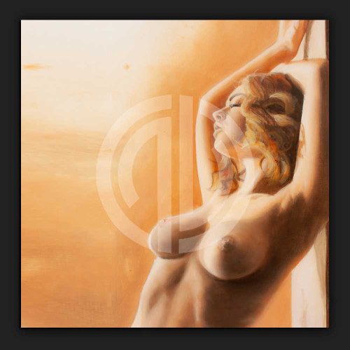 Yağlı boya nü tablo kadın vücudu naked fotoğraf