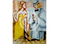 Picasso tarzı yağlı boya tablo fotoğrafı telifsiz
