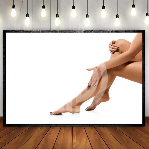 Lazer epilasyon kadın bacaklar estetik fotoğrafı