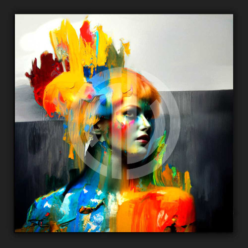 Nft avatar kadın fotoğrafı portre renkli görsel