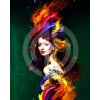 Nft metaverse avatar renkli kadın portre fotoğrafı
