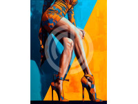 Kadın bacakları fotoğrafı telifsiz yağlı boya güzel