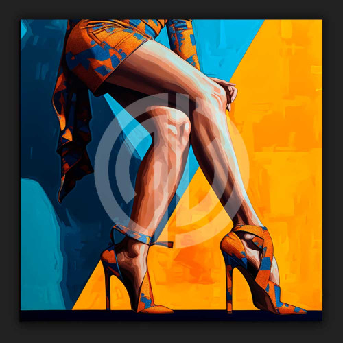 Kadın bacakları fotoğrafı telifsiz yağlı boya güzel
