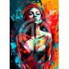 Kadın photoshop manipülasyon fotoğrafı nft yağlı boya