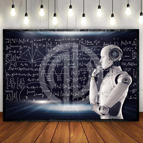 Artificial intelligence mathematic problem images stock photo