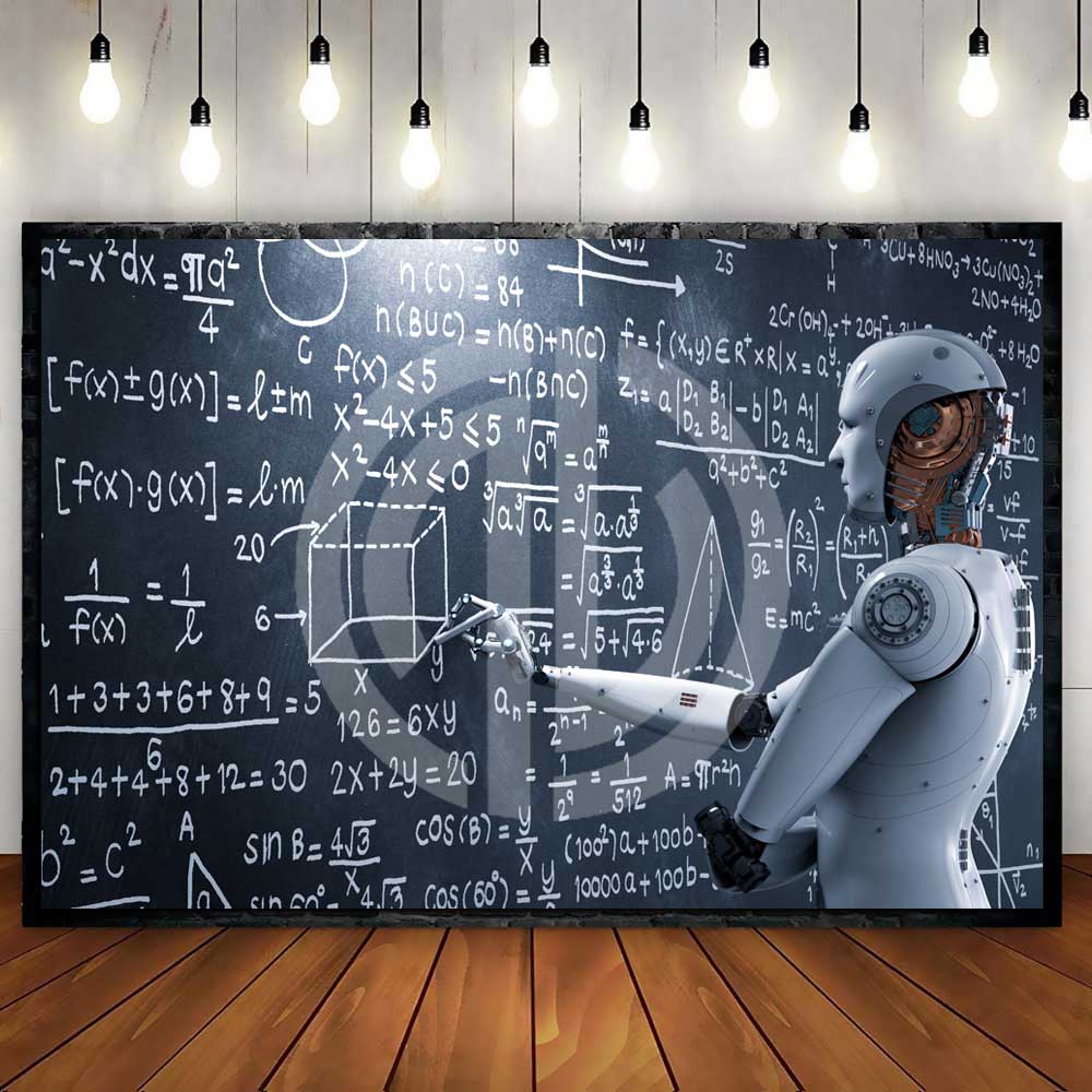 Artificial intelligence mathematic problem images photo