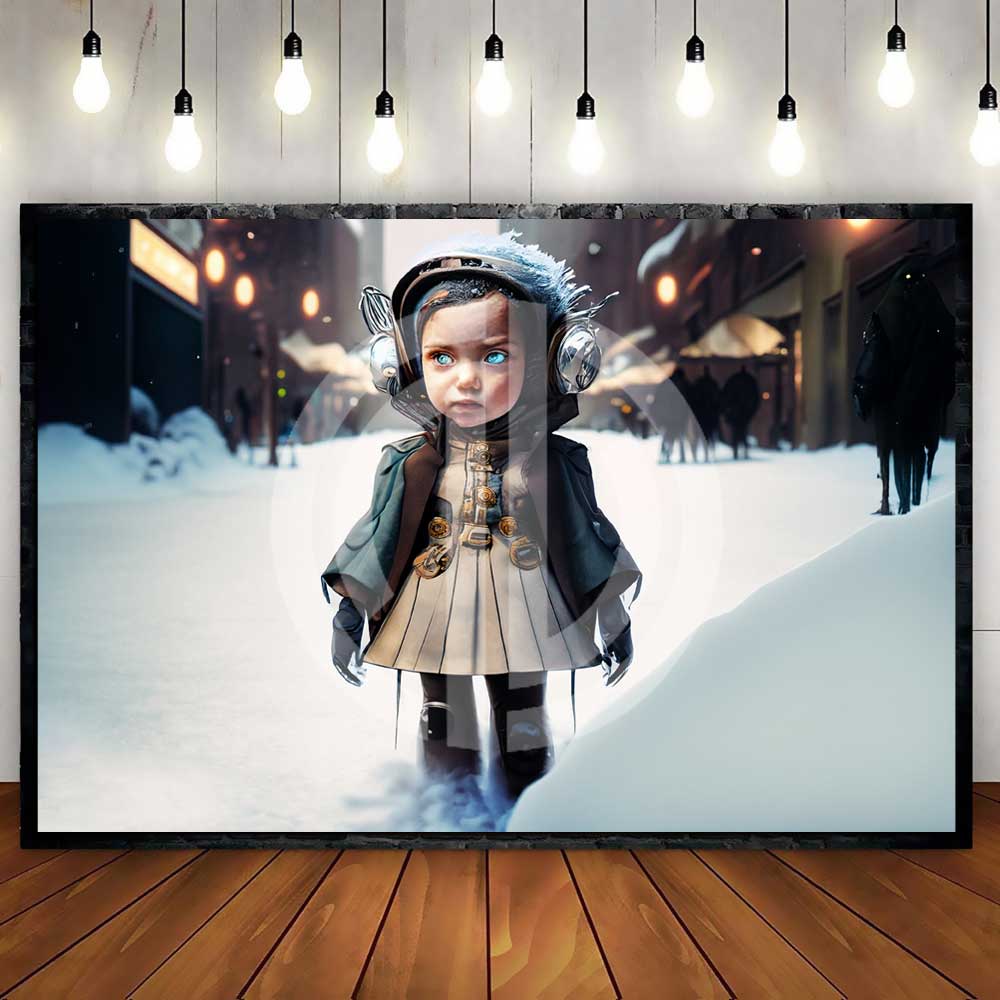 Çocuk fotoğrafı avatar futuristik kız çocuğu fotoğraf