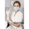 Kadin doktor fotografi beyaz maskeli eldivenli