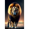 Aslan avatar yururken gold tema nft