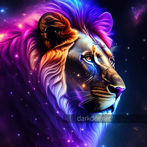 Lion head nft images abstract colorful