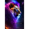 Lion head nft images abstract colorful