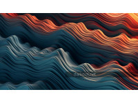 Soyut renkli dalgalar yatay mavi turuncu pastel