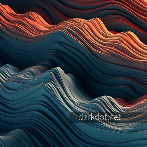 Soyut renkli dalgalar yatay mavi turuncu pastel