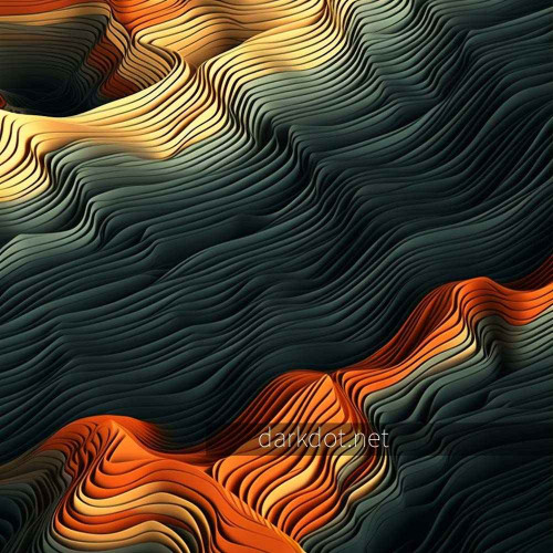Soyut renkli dalgalar dikey turuncu yesil renkler