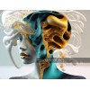 yapay zeka futuristik kadin avatar portre