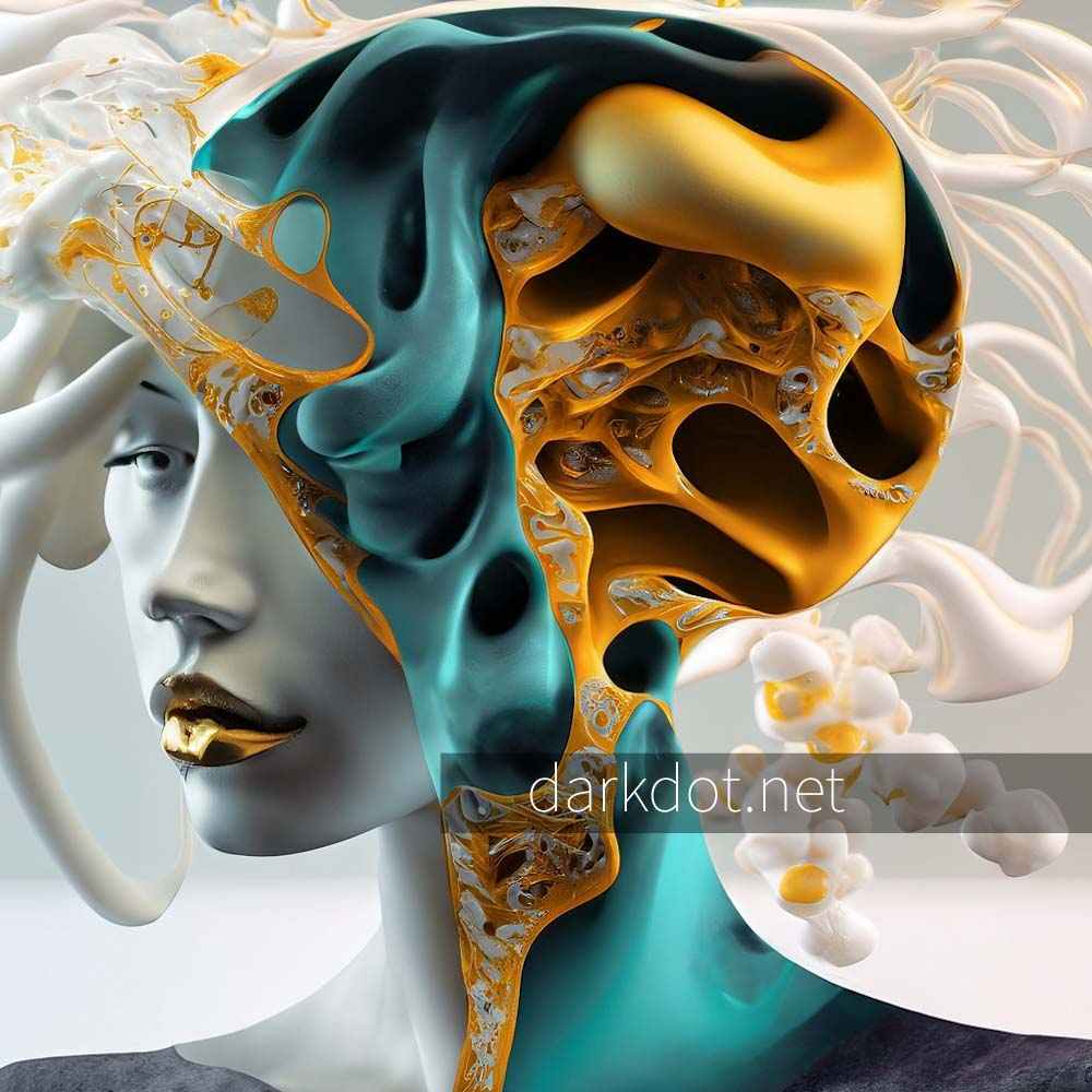 yapay zeka futuristik kadin avatar portre