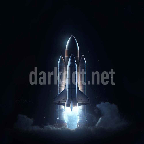 uzaya firlatilan roket illustrasyon gece temali