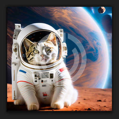 Marsta astronot kedi fotoğrafı kırmızı gezegen