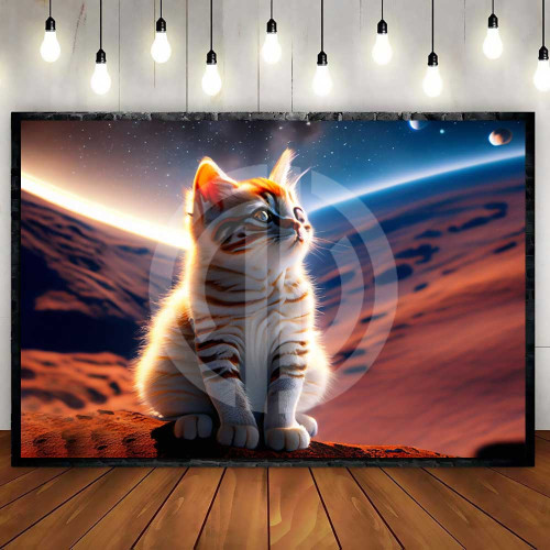 Marsta gezen kedi fotoğrafı sarman tekir yavru portre