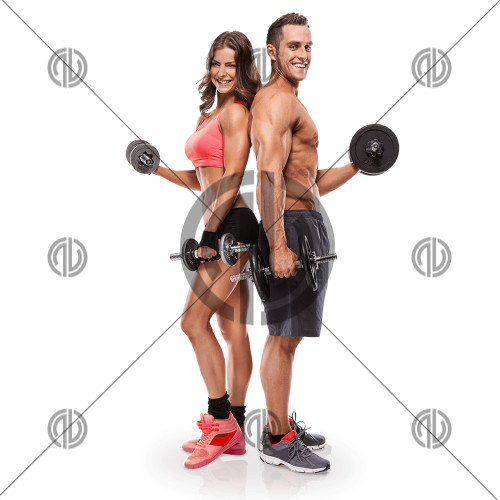 Fitness Gym Kadın Erkek Fotoğrafı