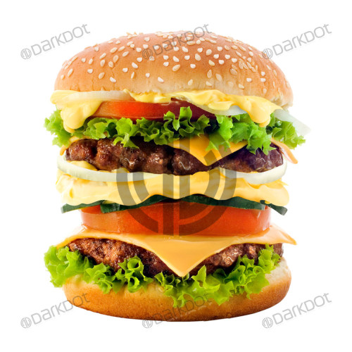 Double Burger Hamburger Fotoğrafı