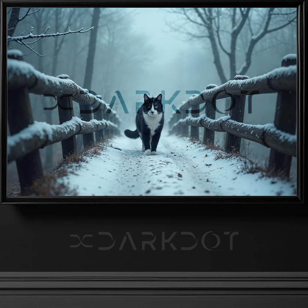 kara kedi fotografi indir siyah kedi karda yuruyen kara kedi fotografi