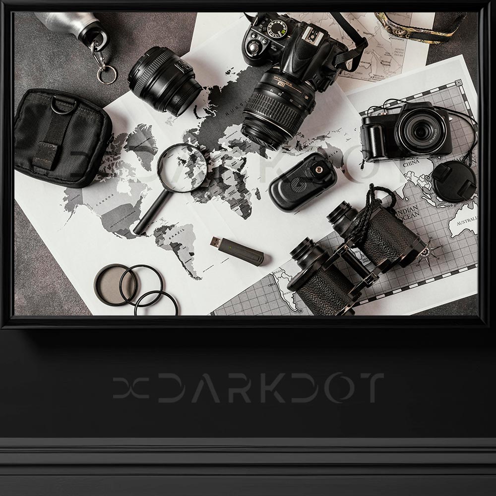 gezgin arac kiti harita durbun fotograf makinesi fotografci arac kiti fotografi