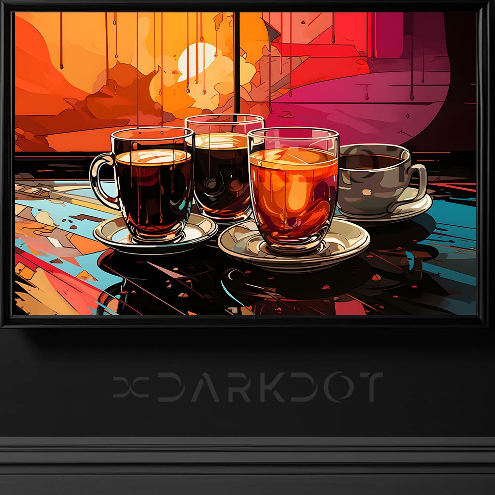 cay ve kahve bardaklari cizimi cay kahve kupa cam bardak illustrasyon cizim fotografi