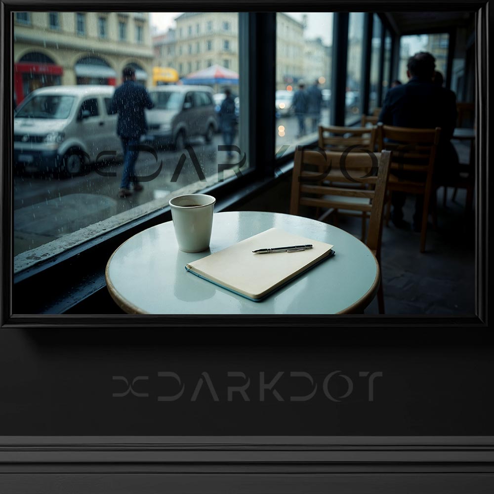 kafe fotograflari kafeden disariyi seyretmek aksamustu gece yarisi fotograflari