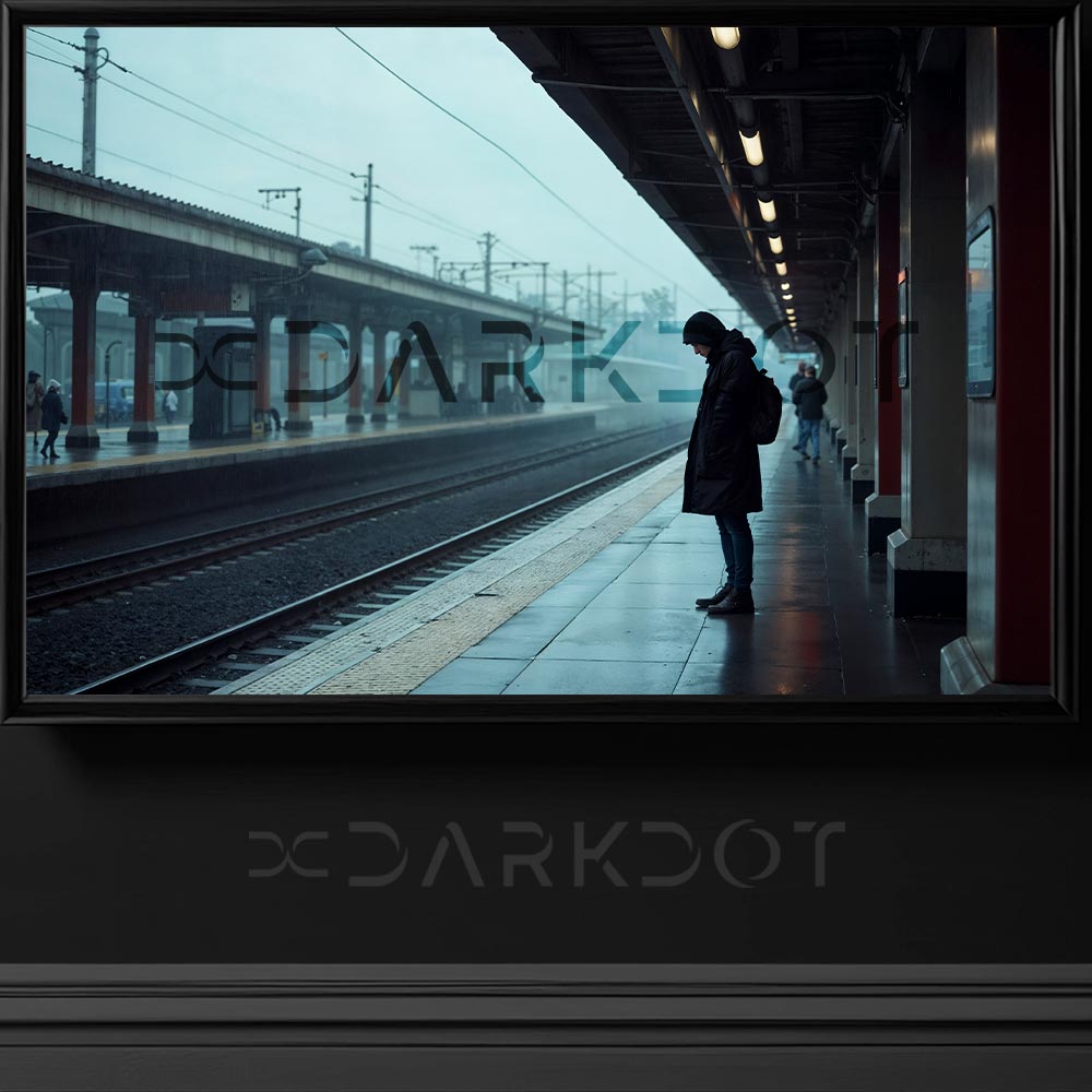 tren gari fotografi tren duragi fotografi tren garinda yalniz kalmis yolcu