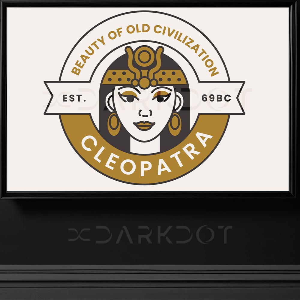 kleopatra logo tasarimi cleopatra logo design kralice kadin vektorel tasarimlari