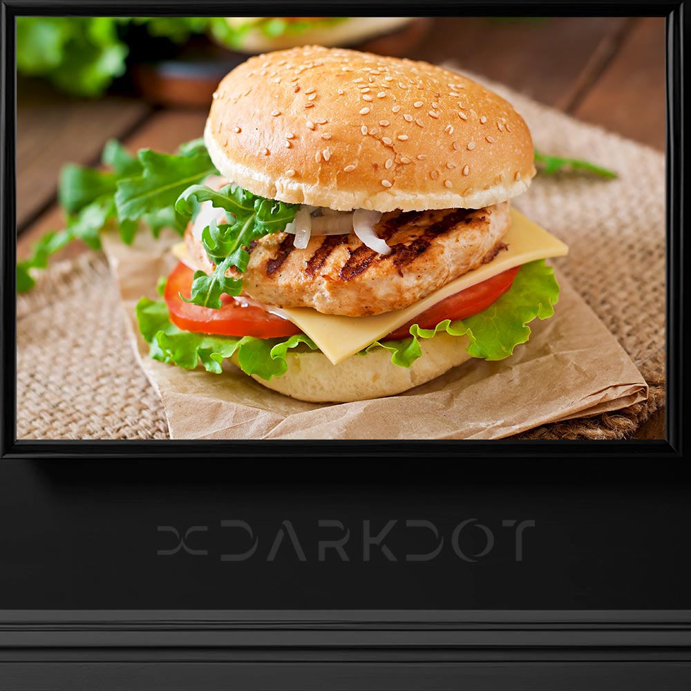 tavuk burger fotografi tavuklu hamburger izgara tavuk burger fotografi