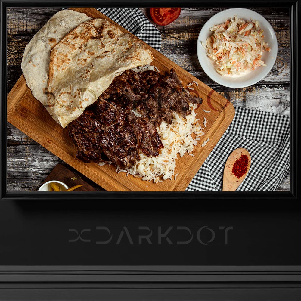 pilav ustu et doner fotografi pide pilav ustu et doner yaninda ayran fotografi
