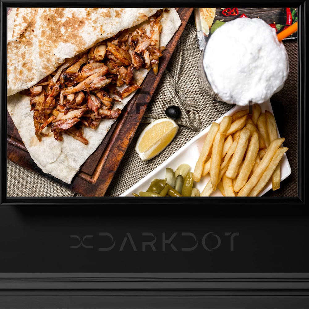 nefis pide doner ekmek arasi pide arasi et doner tavuk doner ayran menu fotografi