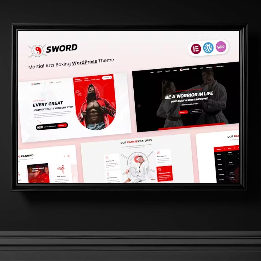 3817 sword wordpress dovus sanatlari karate KUNGFU kursu web site tema indir