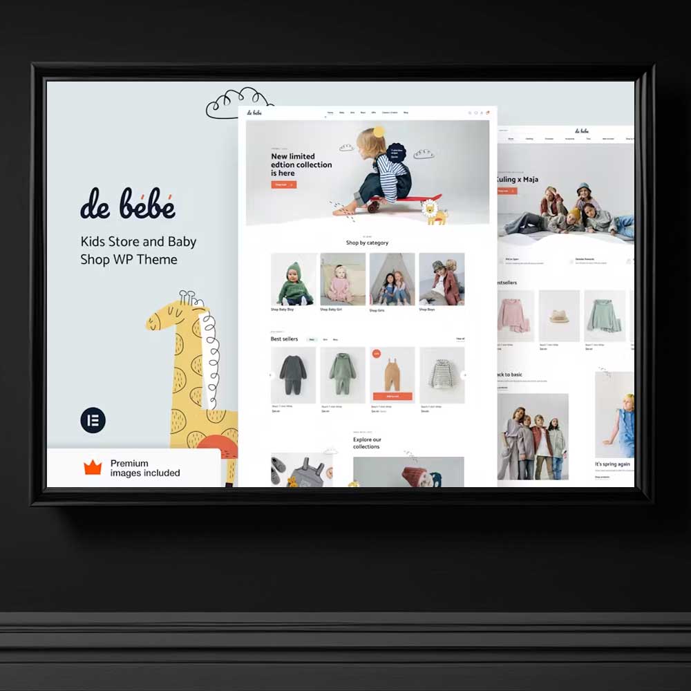3580 debebe bebek ve cocuk magazalari icin modern e-Ticaret WordPress temasi