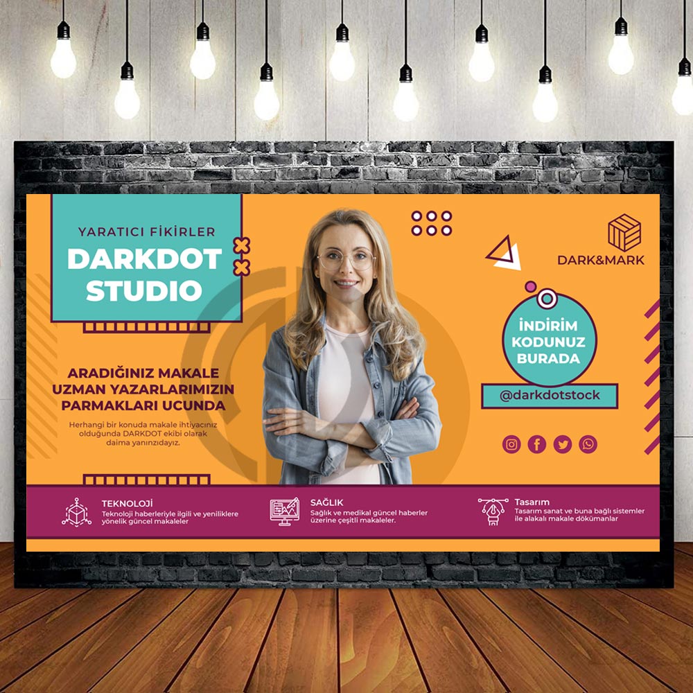 Web Banner Yazarlık Editör Görsel
